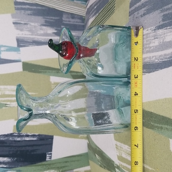 Vintage Blue Green Tint Glass Jars Dispensers Big And Small - Picture 3 of 14